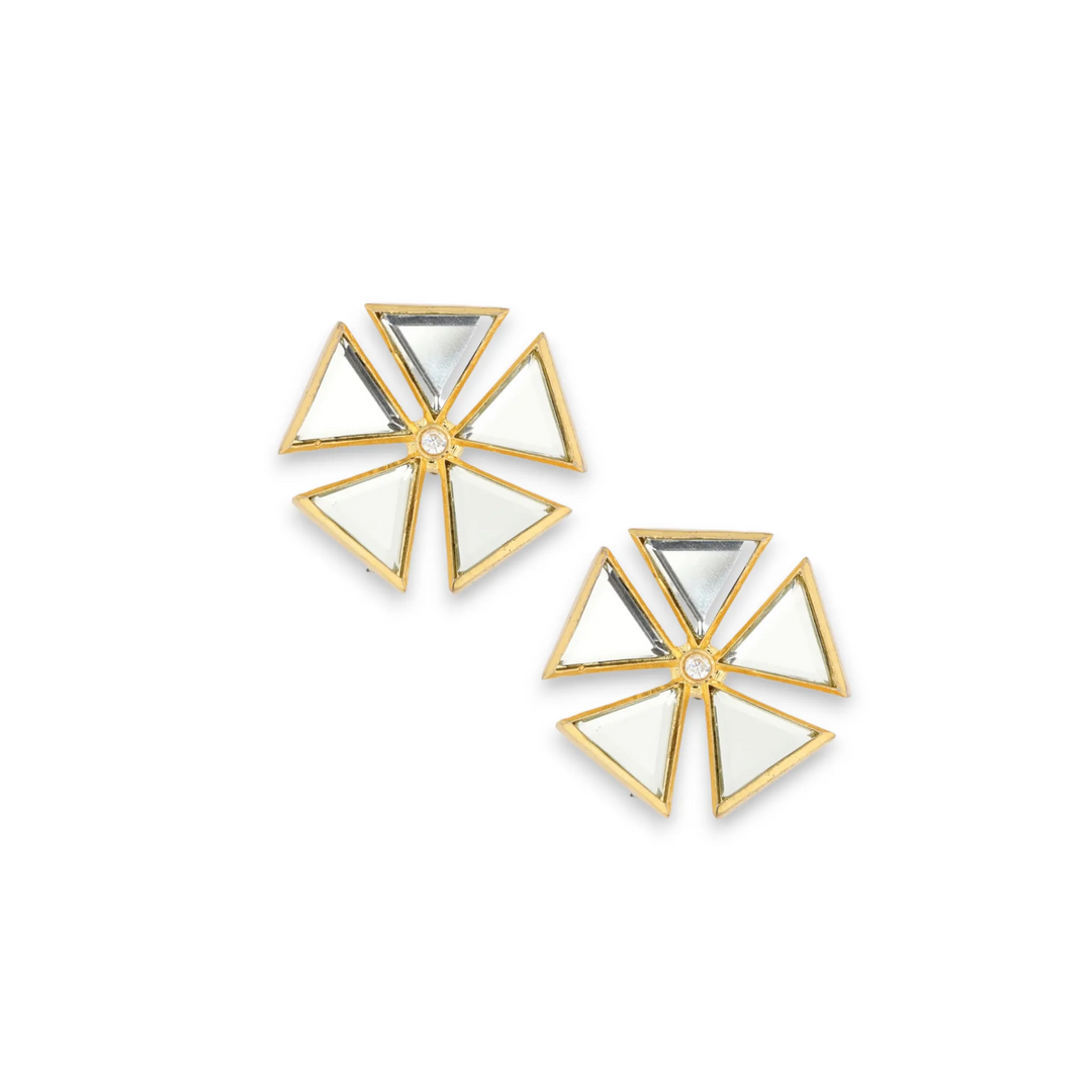 Mirrored Mandala Studs Earring