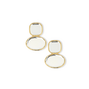 Prismatic Duet Mirrored Drop Earring – Elegant Handcrafted Earrings