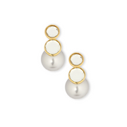 Grey Pearl Drops Mirrored Earring – Elegant Handcrafted Earrings