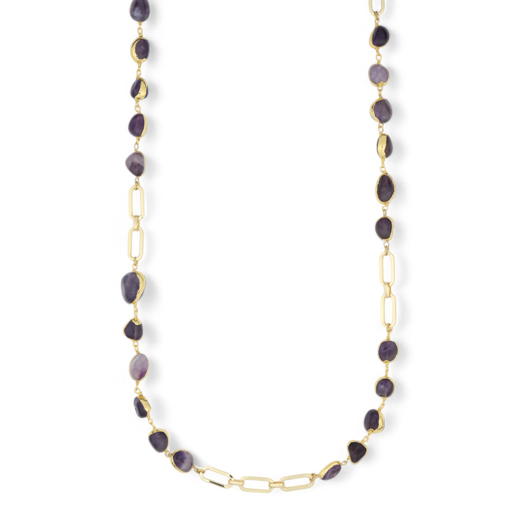 Amethyst Aura Long Necklace