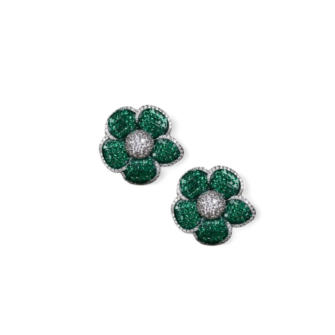 Emerald Bloom Stud Earring