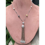 Pearl Tassel Rhapsody Necklace – Elegant Handcrafted Necklaces