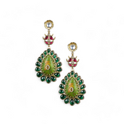 Emerald Dreams Drop Earrings – Elegant Handcrafted Earrings