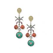 Compressed Coral Cascade Long Earrings – Elegant Handcrafted Earrings