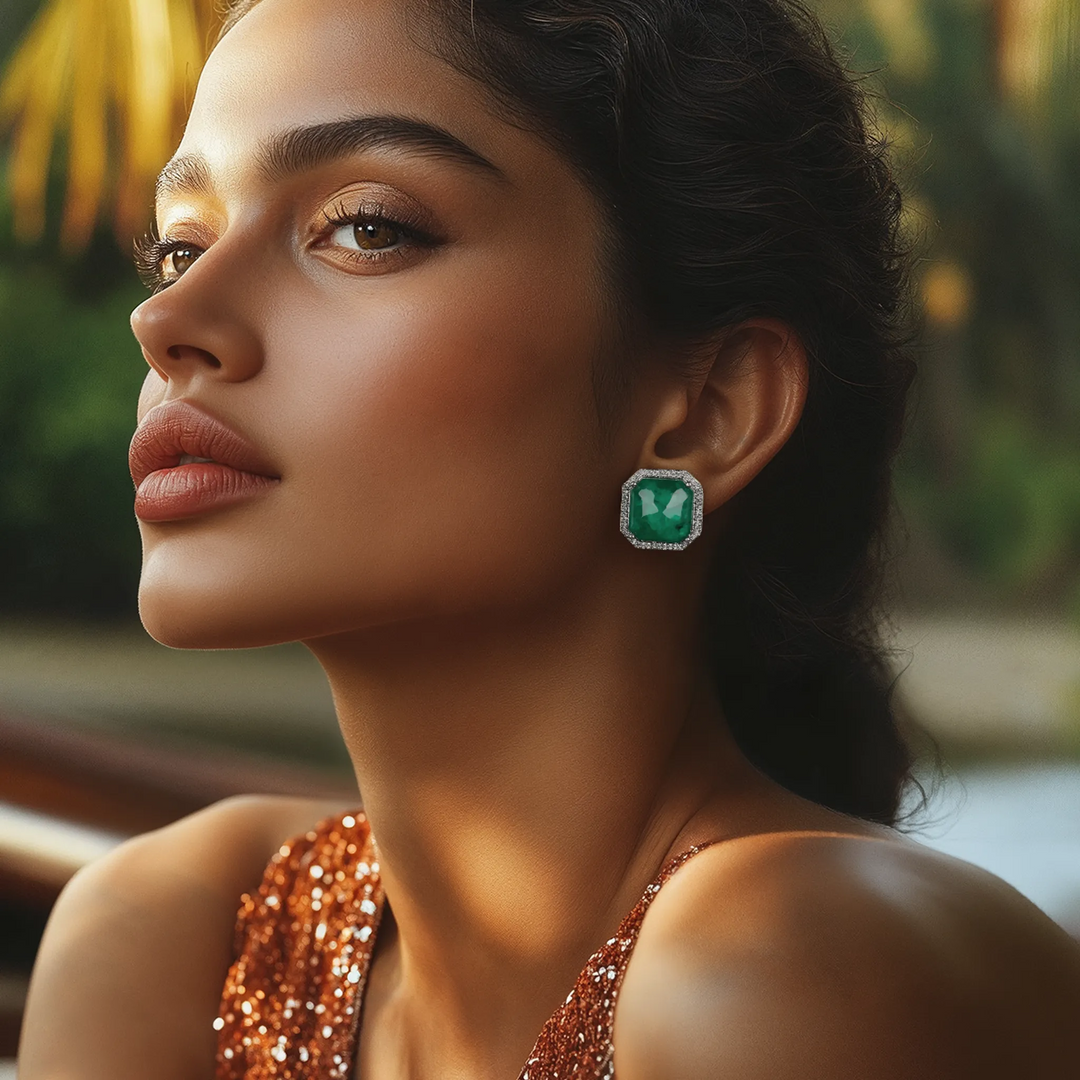 Emerald Embrace Studs