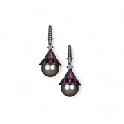 Tahitian Bloom Drop Earrings – Elegant Handcrafted Earrings