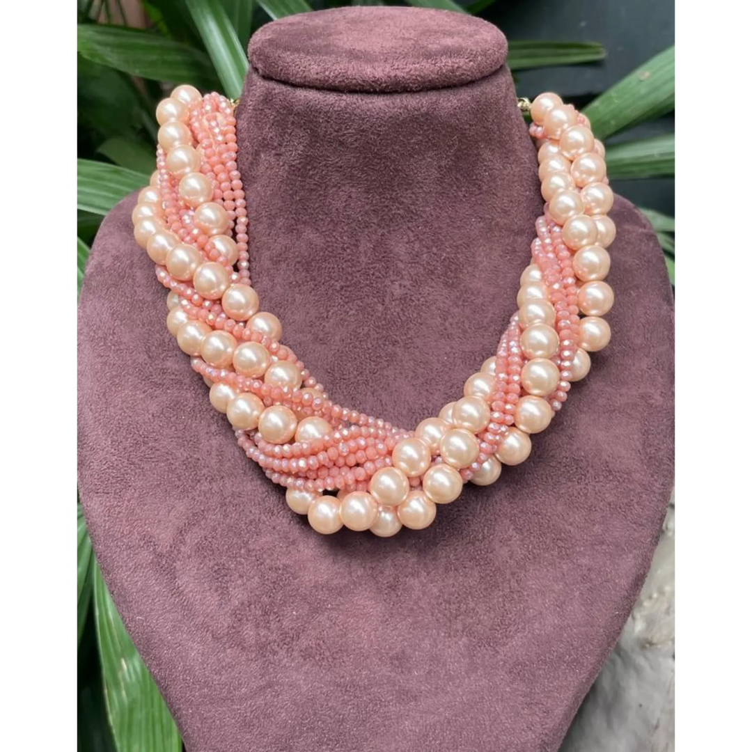 Ember Bloom Pearl Necklace