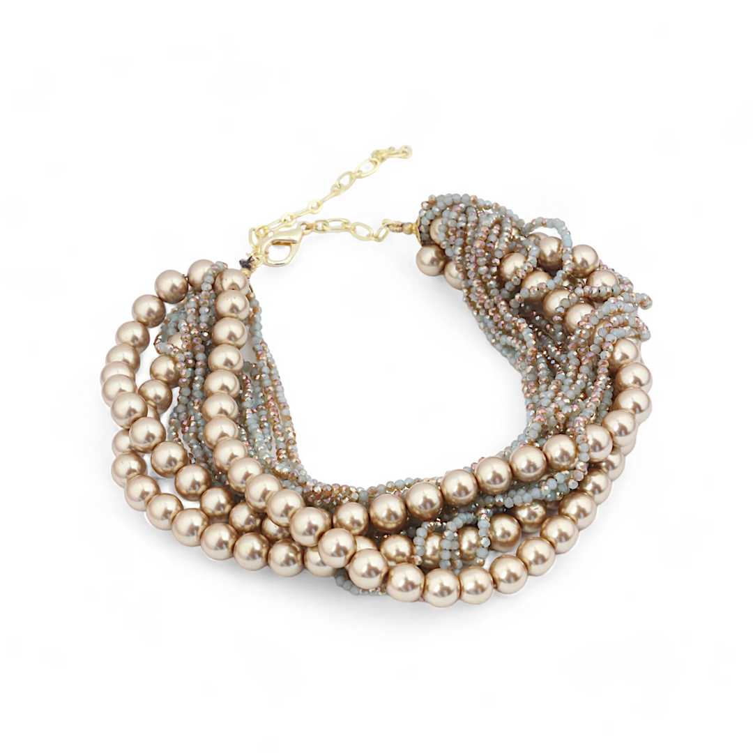 Ember Bloom Pearl Necklace