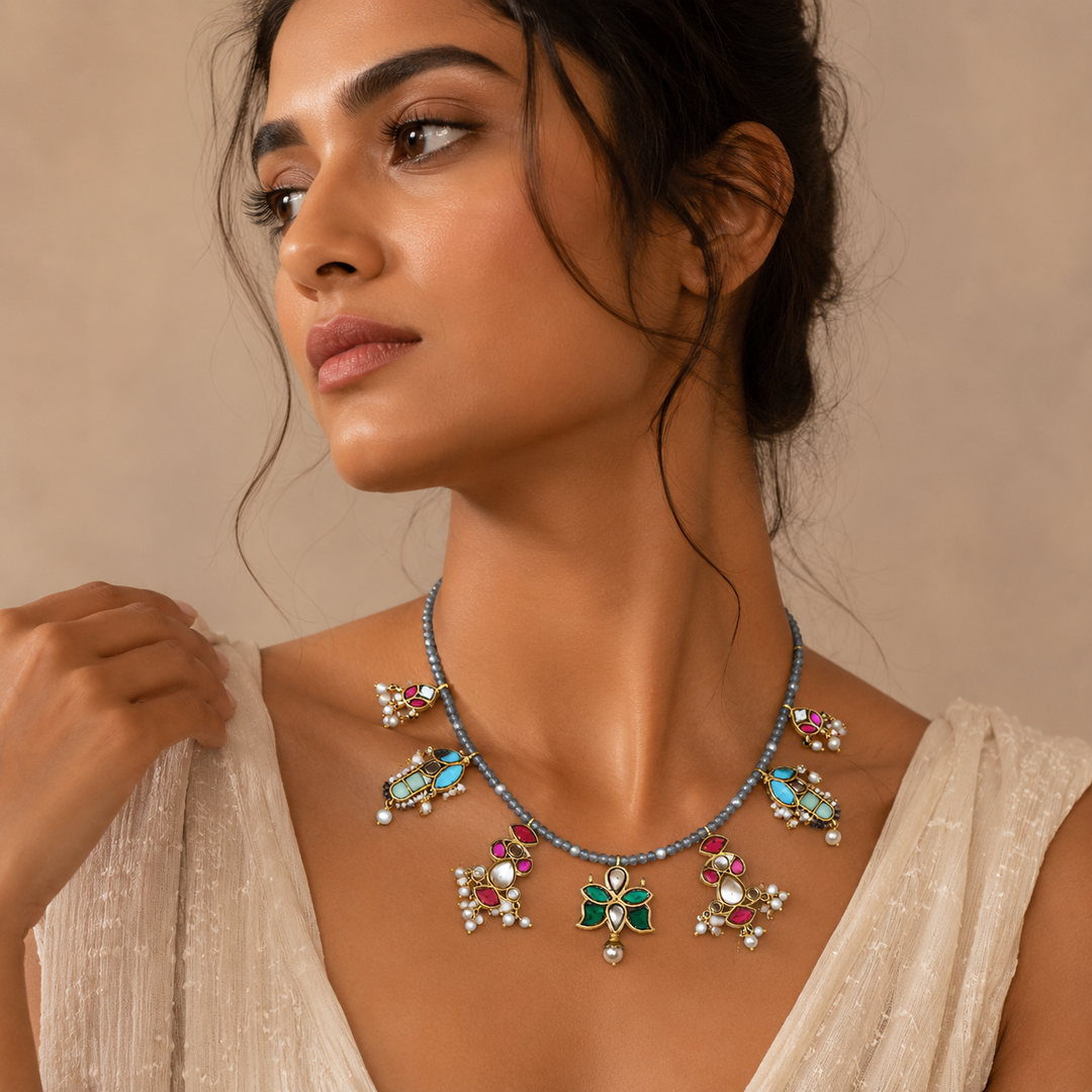 Kundan Kaleidoscope Necklace – Elegant Handcrafted Necklaces