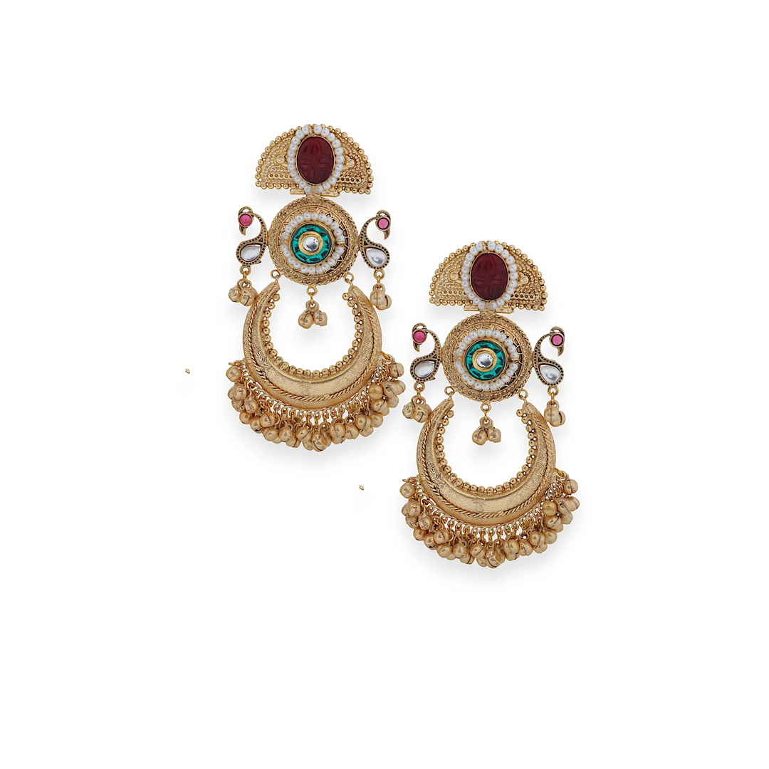 Peacock Chand Bali Earrings