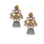 Load image into Gallery viewer, Royal Dual Tone Jumka Earring
