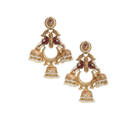 Red Quartz Parrot Jumki earrings. – Elegant Handcrafted Earrings