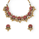 Load image into Gallery viewer, Padmavati Lotus Blossom Necklace Set
