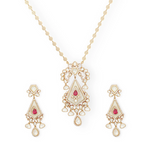 Load image into Gallery viewer, Kundan Peandant Necklace Set
