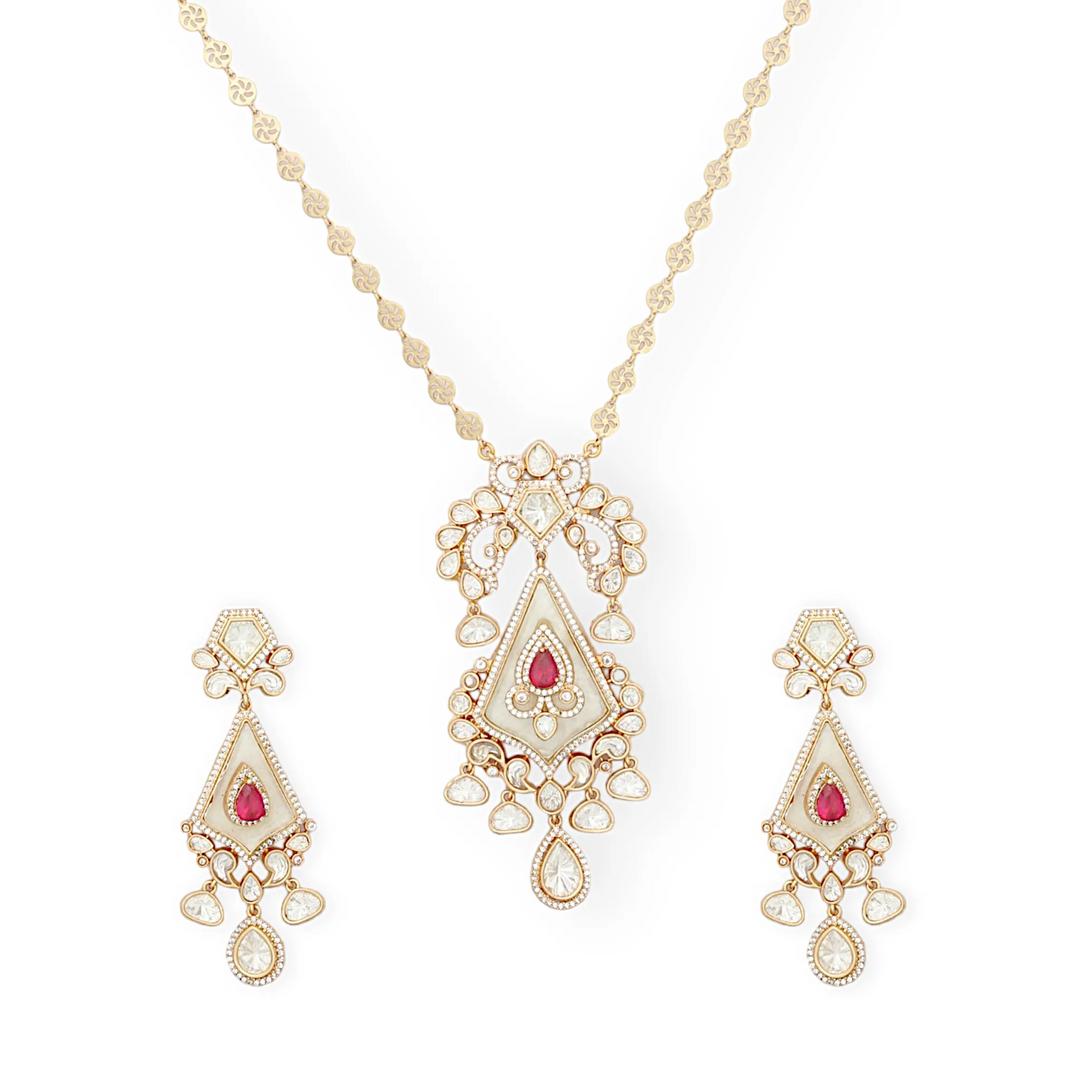 Kundan Peandant Necklace Set