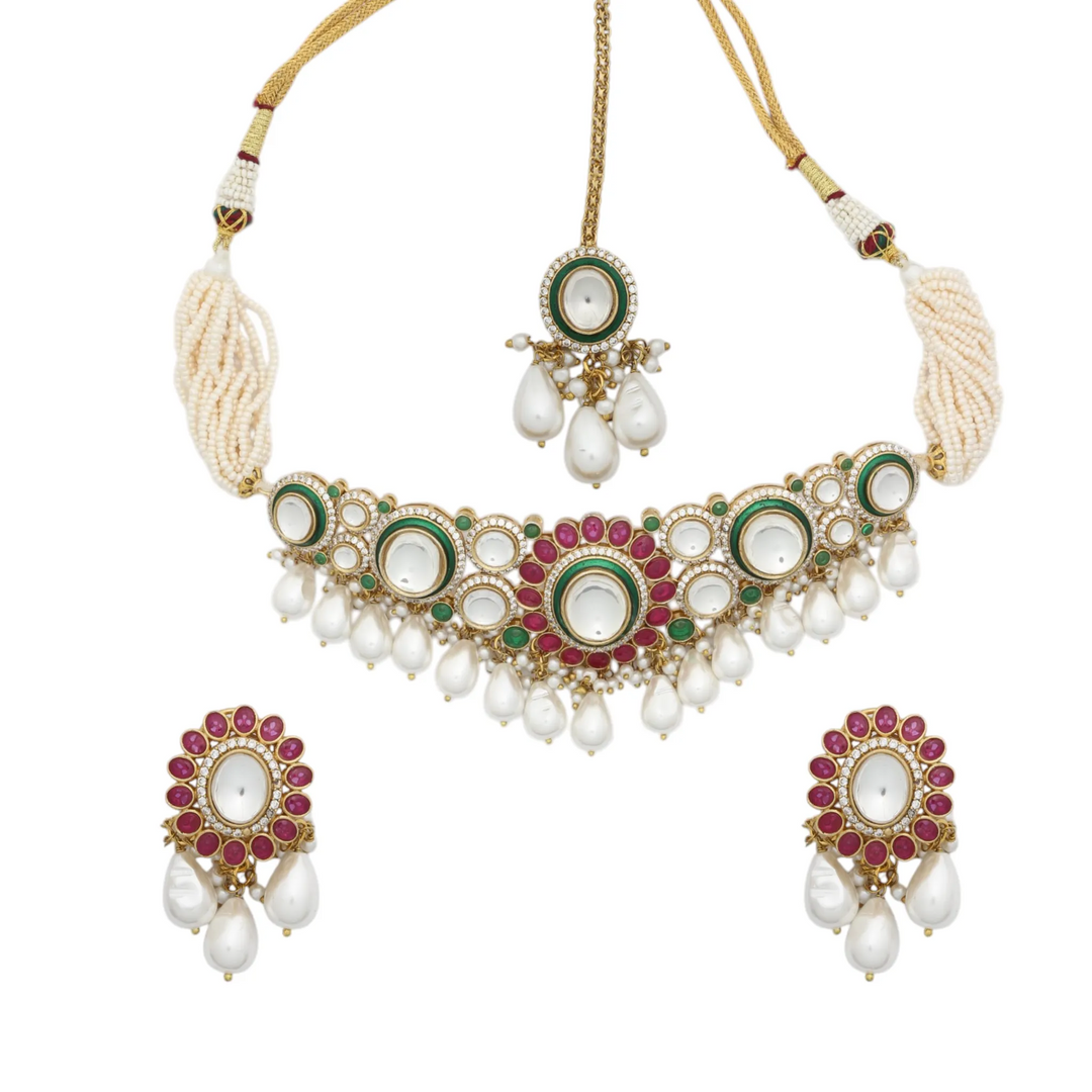 Emerald Isle Kundan Choker Set