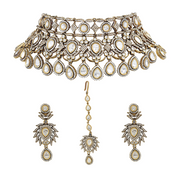 Uncut Quartz Stone Choker Necklace set – Elegant Handcrafted Necklaces