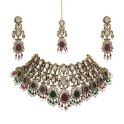 Mughal Moonlight Choker Set – Elegant Handcrafted Necklaces