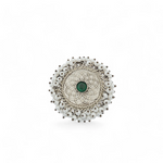 Load image into Gallery viewer, Emerald Pearl Mandala Ring
