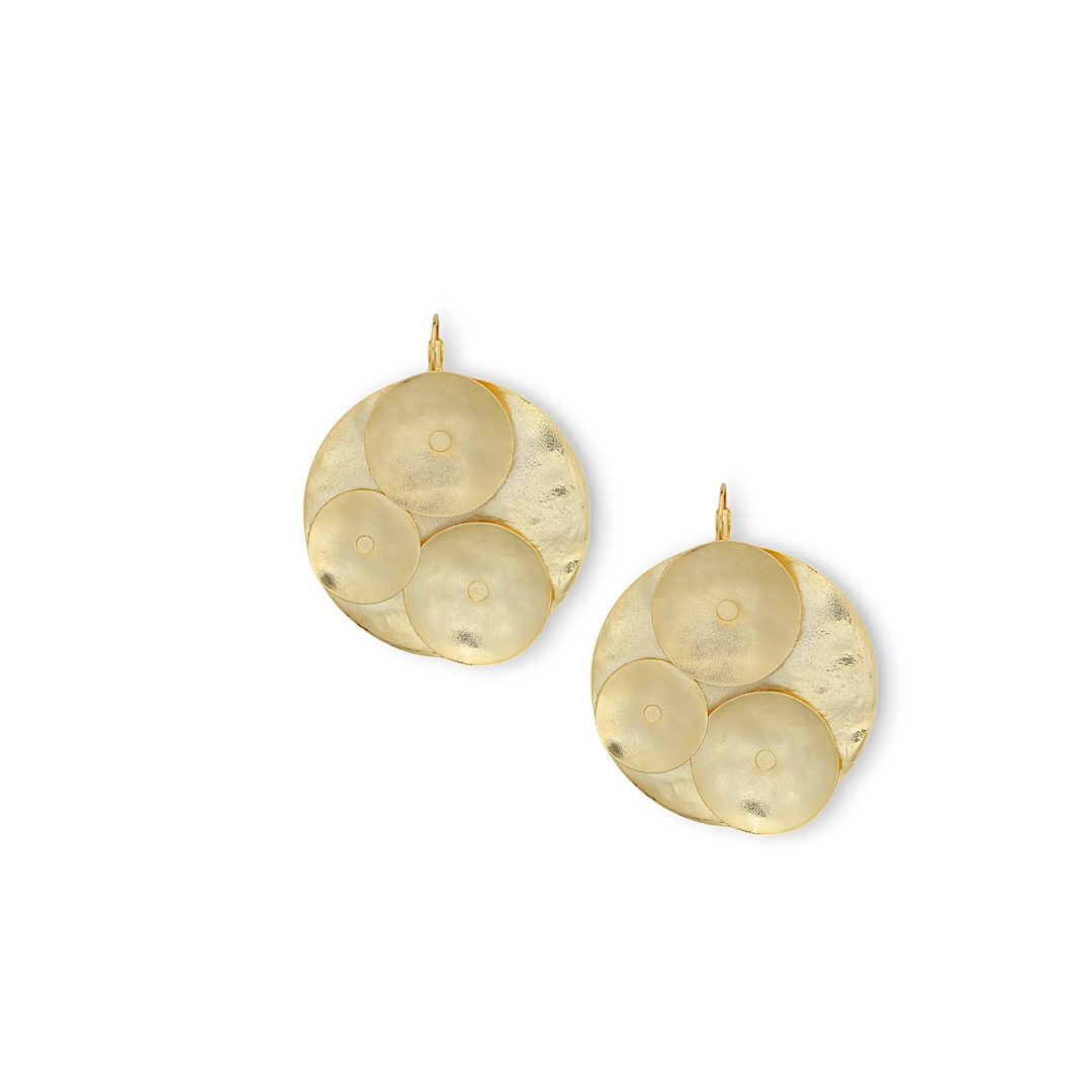 Golden Trio Orbit Earrings