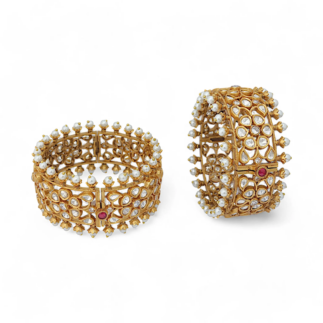 Chandni Blossom Bridal Bangles (Pair)