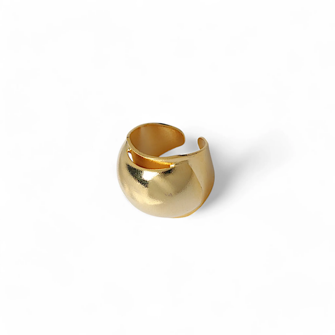 Golden Broad Band Ring