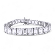 Glamour Silver Tennis Bracelet – Elegant Handcrafted Bracelets