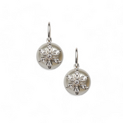 Pearl Floral Motif Silver Earrings – Elegant Handcrafted Earrings