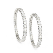 Radiant Row Silver Bangle Set of 2 – Elegant Handcrafted Bracelets