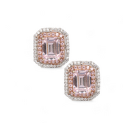 Pink Rhapsody Silver Studs – Elegant Handcrafted Earrings